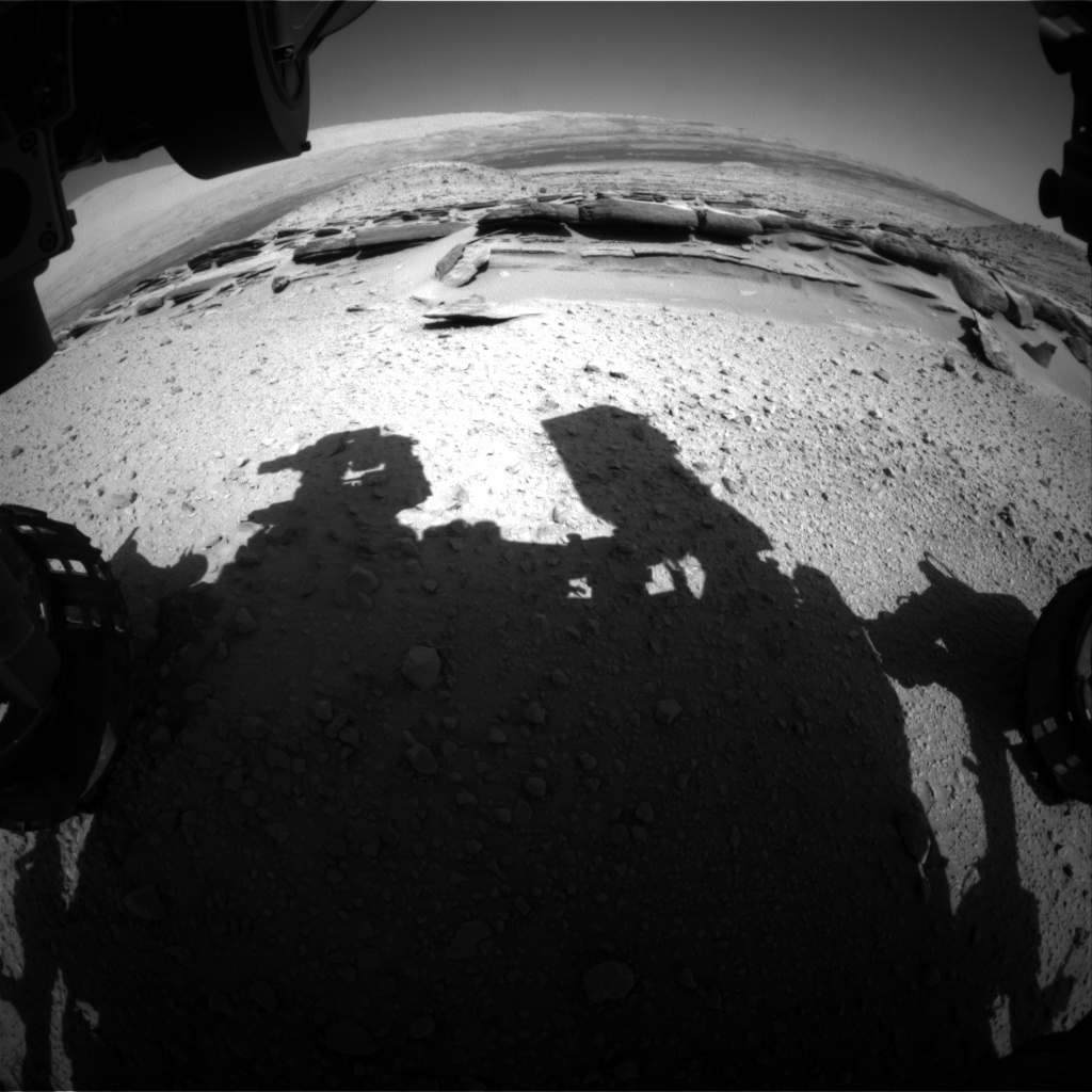 Nasa's Mars rover Curiosity acquired this image using its Front Hazard Avoidance Camera (Front Hazcam) on Sol 578, at drive 740, site number 30