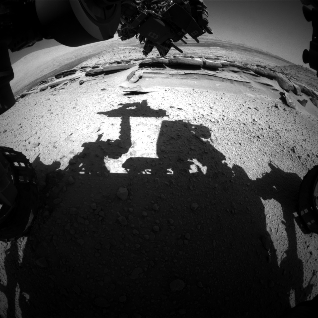 Nasa's Mars rover Curiosity acquired this image using its Front Hazard Avoidance Camera (Front Hazcam) on Sol 580, at drive 740, site number 30