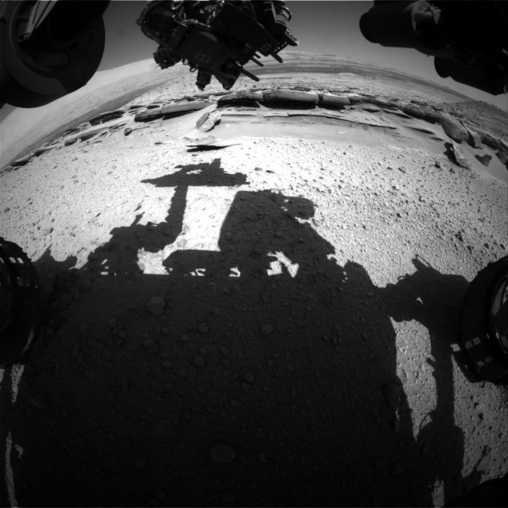 Nasa's Mars rover Curiosity acquired this image using its Front Hazard Avoidance Camera (Front Hazcam) on Sol 580, at drive 740, site number 30