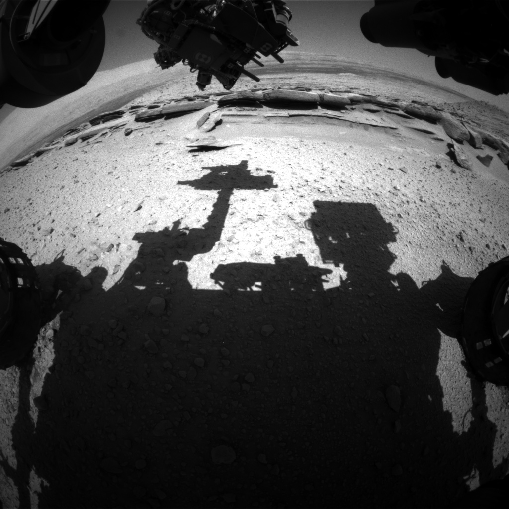 Nasa's Mars rover Curiosity acquired this image using its Front Hazard Avoidance Camera (Front Hazcam) on Sol 581, at drive 740, site number 30