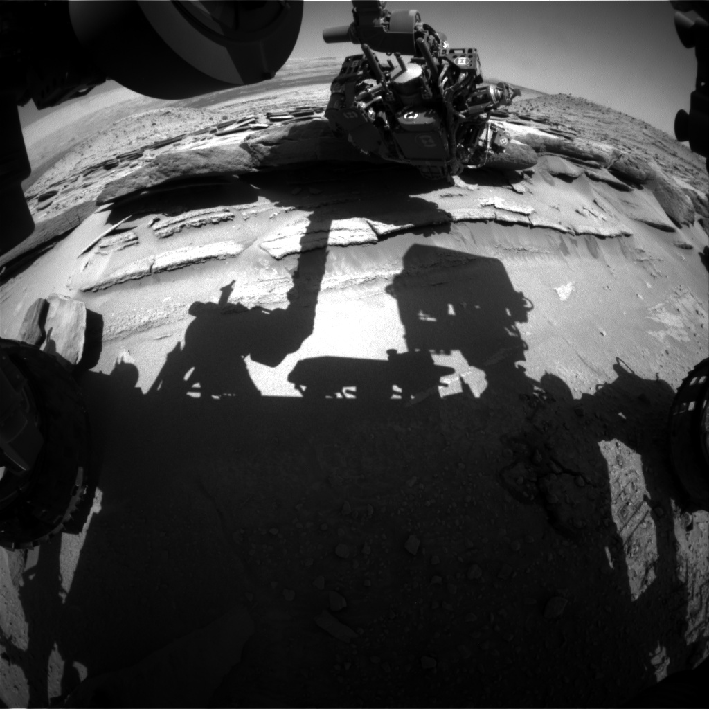 Nasa's Mars rover Curiosity acquired this image using its Front Hazard Avoidance Camera (Front Hazcam) on Sol 584, at drive 786, site number 30