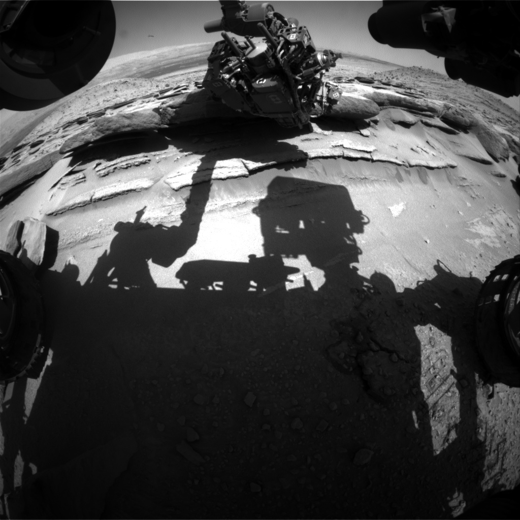 Nasa's Mars rover Curiosity acquired this image using its Front Hazard Avoidance Camera (Front Hazcam) on Sol 584, at drive 786, site number 30