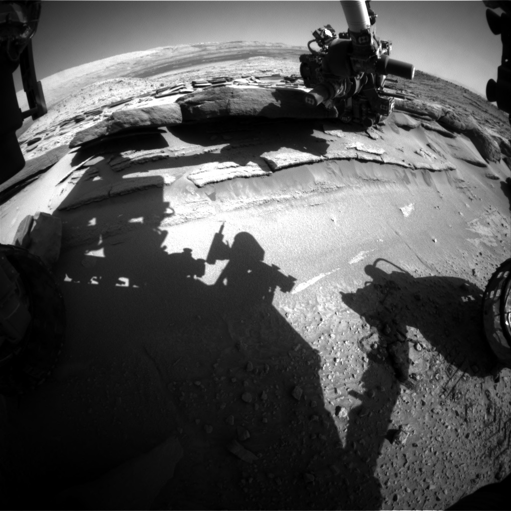 Nasa's Mars rover Curiosity acquired this image using its Front Hazard Avoidance Camera (Front Hazcam) on Sol 585, at drive 786, site number 30