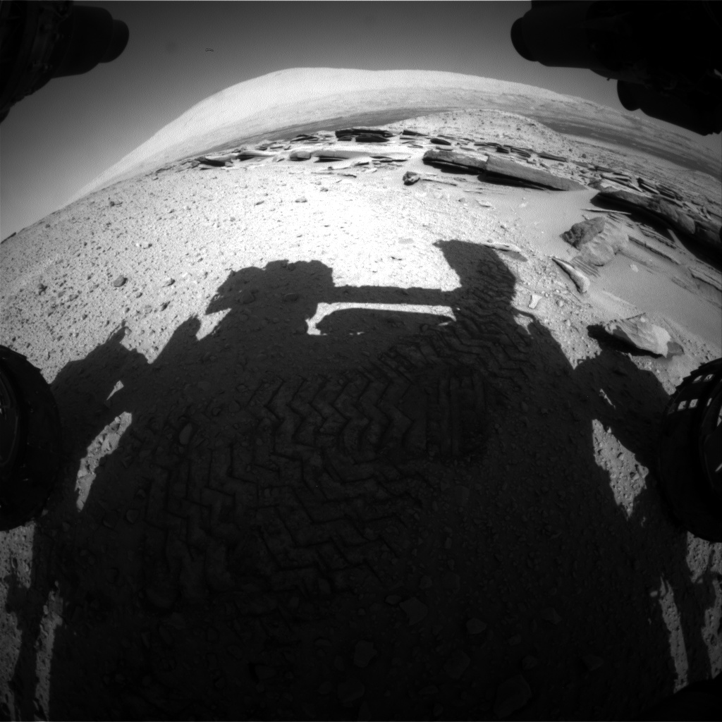 Nasa's Mars rover Curiosity acquired this image using its Front Hazard Avoidance Camera (Front Hazcam) on Sol 586, at drive 820, site number 30