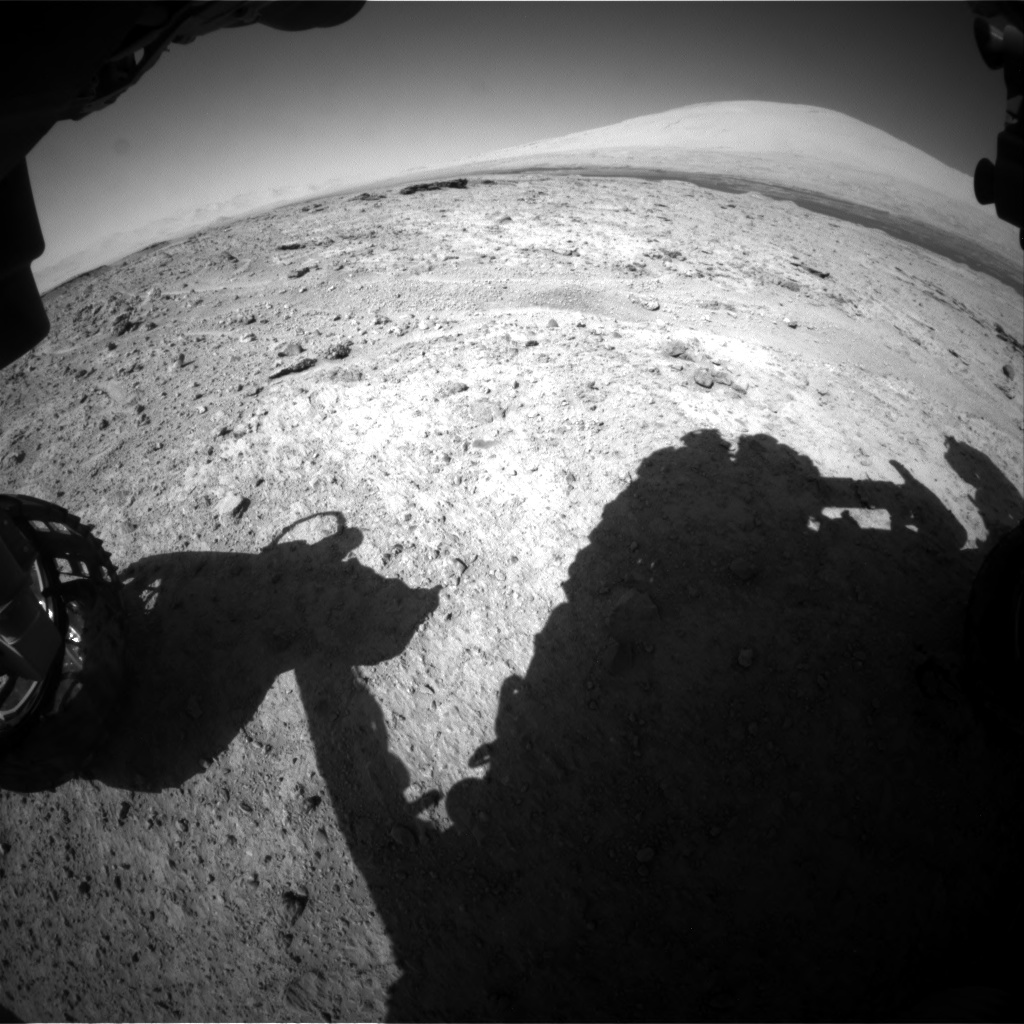 Nasa's Mars rover Curiosity acquired this image using its Front Hazard Avoidance Camera (Front Hazcam) on Sol 587, at drive 938, site number 30