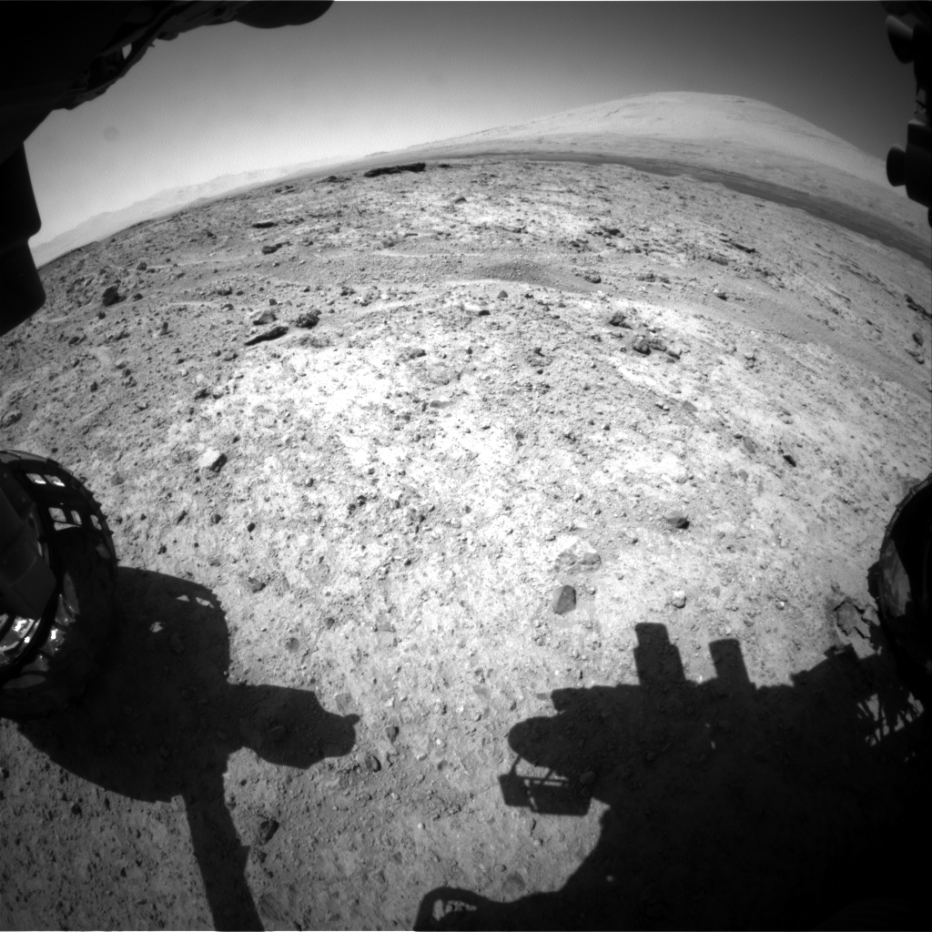 Nasa's Mars rover Curiosity acquired this image using its Front Hazard Avoidance Camera (Front Hazcam) on Sol 588, at drive 938, site number 30