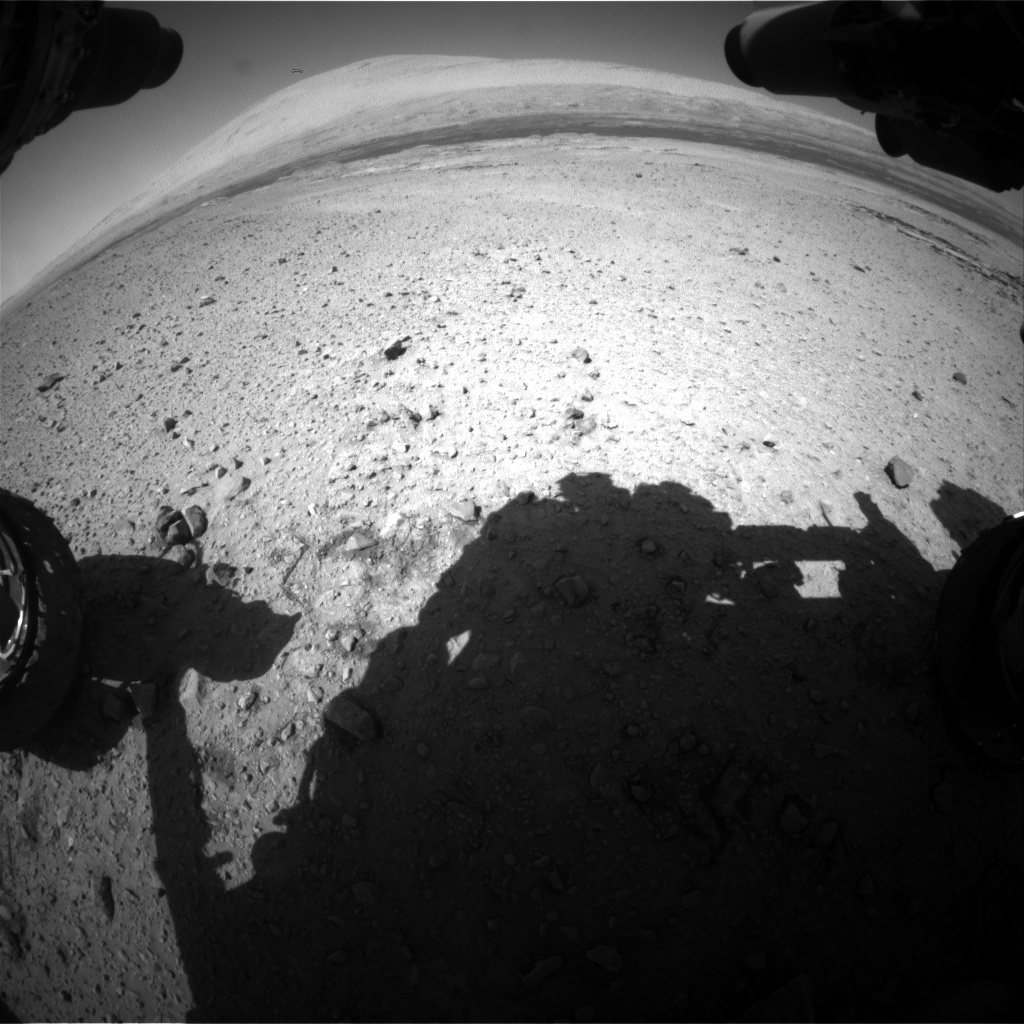Nasa's Mars rover Curiosity acquired this image using its Front Hazard Avoidance Camera (Front Hazcam) on Sol 589, at drive 1254, site number 30