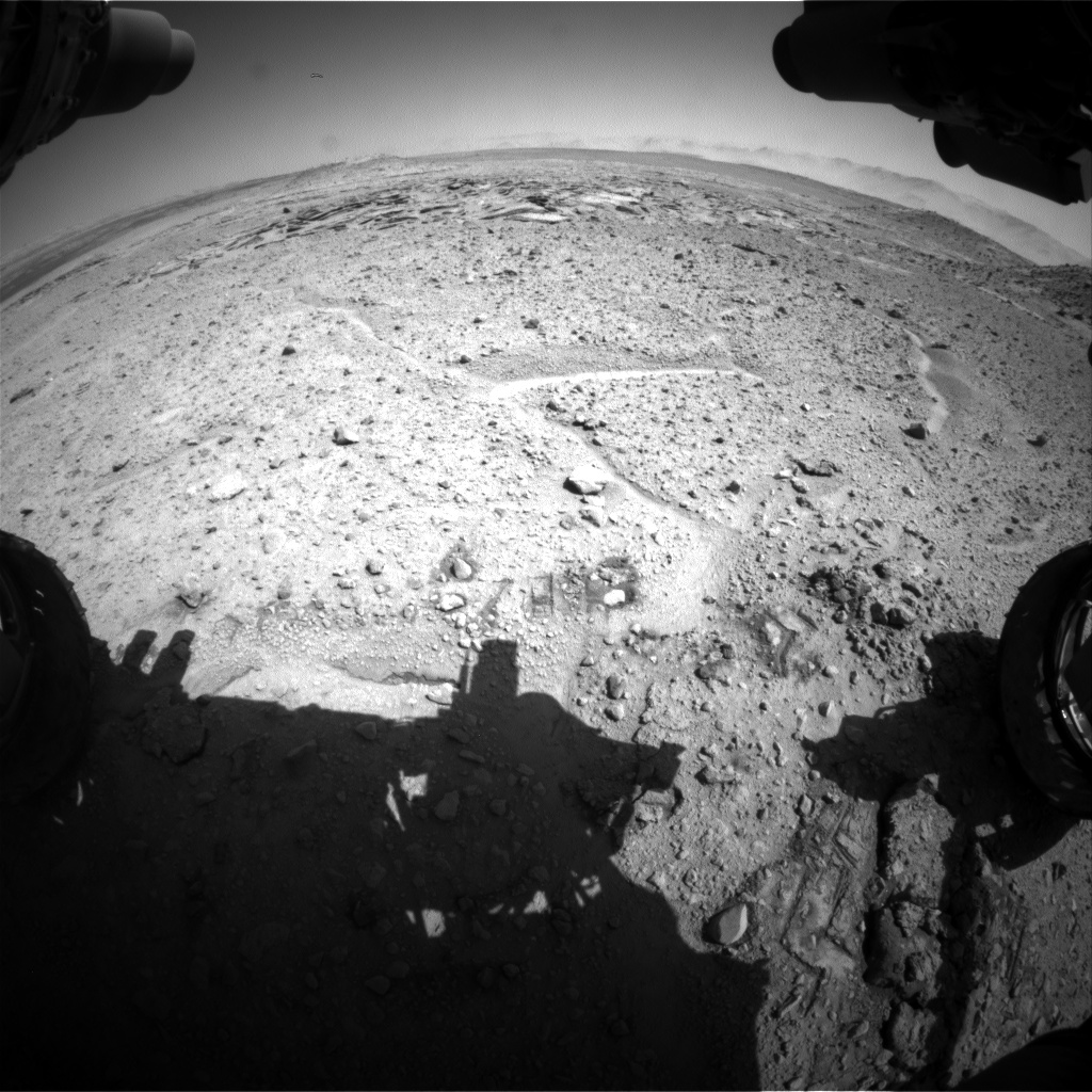 Nasa's Mars rover Curiosity acquired this image using its Front Hazard Avoidance Camera (Front Hazcam) on Sol 590, at drive 0, site number 31