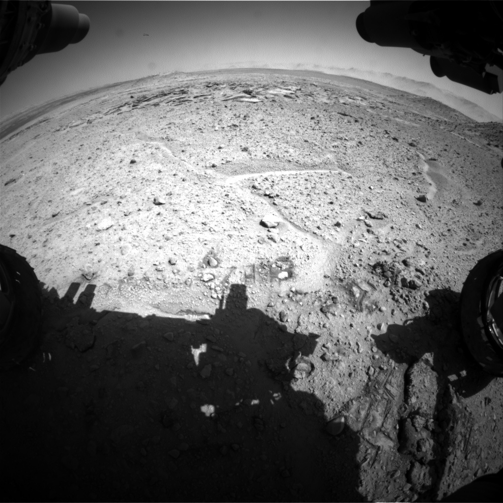 Nasa's Mars rover Curiosity acquired this image using its Front Hazard Avoidance Camera (Front Hazcam) on Sol 591, at drive 0, site number 31
