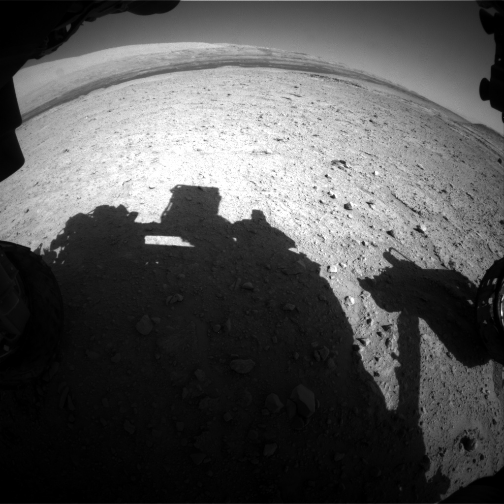 Nasa's Mars rover Curiosity acquired this image using its Front Hazard Avoidance Camera (Front Hazcam) on Sol 593, at drive 216, site number 31