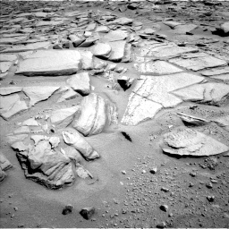 Nasa's Mars rover Curiosity acquired this image using its Left Navigation Camera on Sol 593, at drive 108, site number 31