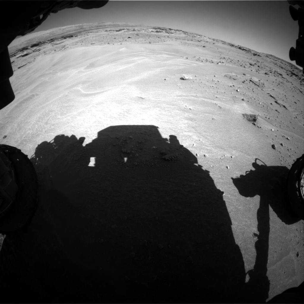 Nasa's Mars rover Curiosity acquired this image using its Front Hazard Avoidance Camera (Front Hazcam) on Sol 605, at drive 1094, site number 31
