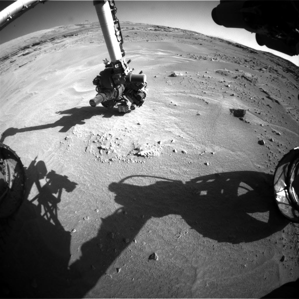 Nasa's Mars rover Curiosity acquired this image using its Front Hazard Avoidance Camera (Front Hazcam) on Sol 605, at drive 1094, site number 31