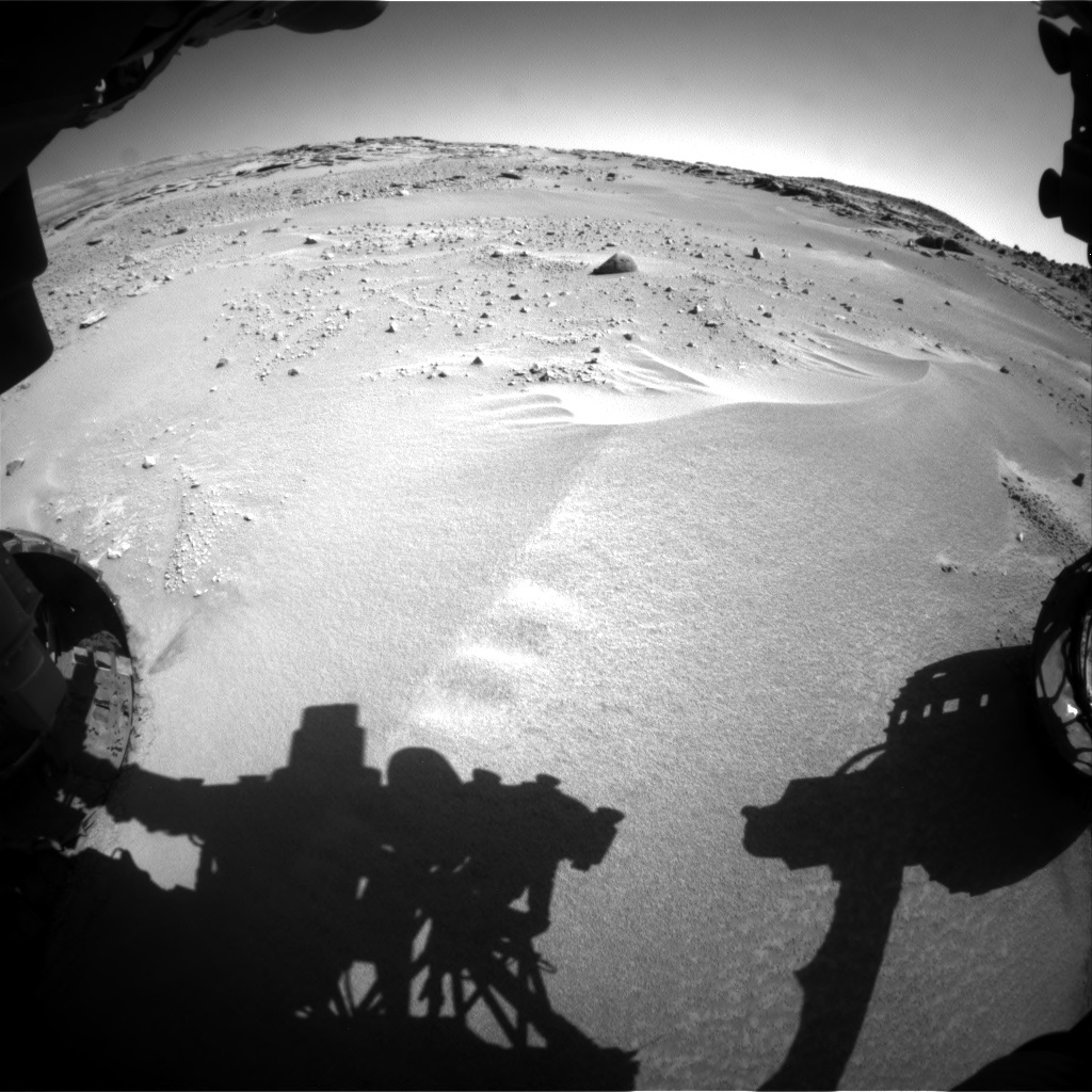 Nasa's Mars rover Curiosity acquired this image using its Front Hazard Avoidance Camera (Front Hazcam) on Sol 606, at drive 1184, site number 31