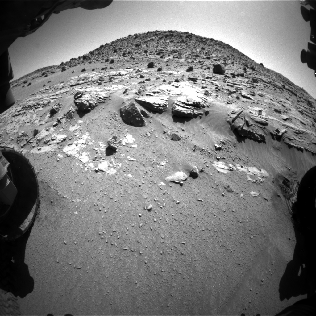 Nasa's Mars rover Curiosity acquired this image using its Front Hazard Avoidance Camera (Front Hazcam) on Sol 609, at drive 1330, site number 31