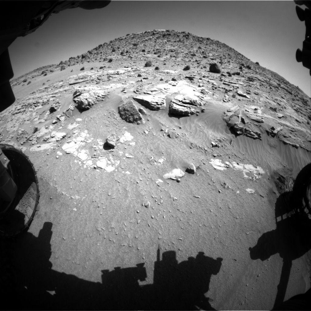 Nasa's Mars rover Curiosity acquired this image using its Front Hazard Avoidance Camera (Front Hazcam) on Sol 611, at drive 1330, site number 31