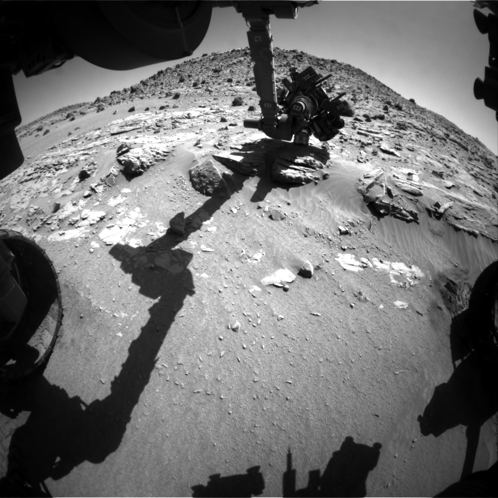 Nasa's Mars rover Curiosity acquired this image using its Front Hazard Avoidance Camera (Front Hazcam) on Sol 612, at drive 1330, site number 31