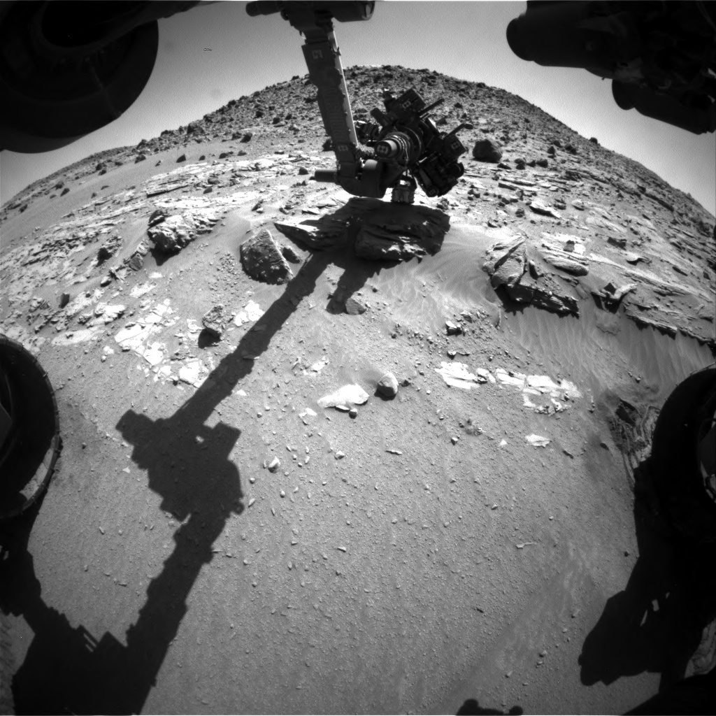 Nasa's Mars rover Curiosity acquired this image using its Front Hazard Avoidance Camera (Front Hazcam) on Sol 612, at drive 1330, site number 31