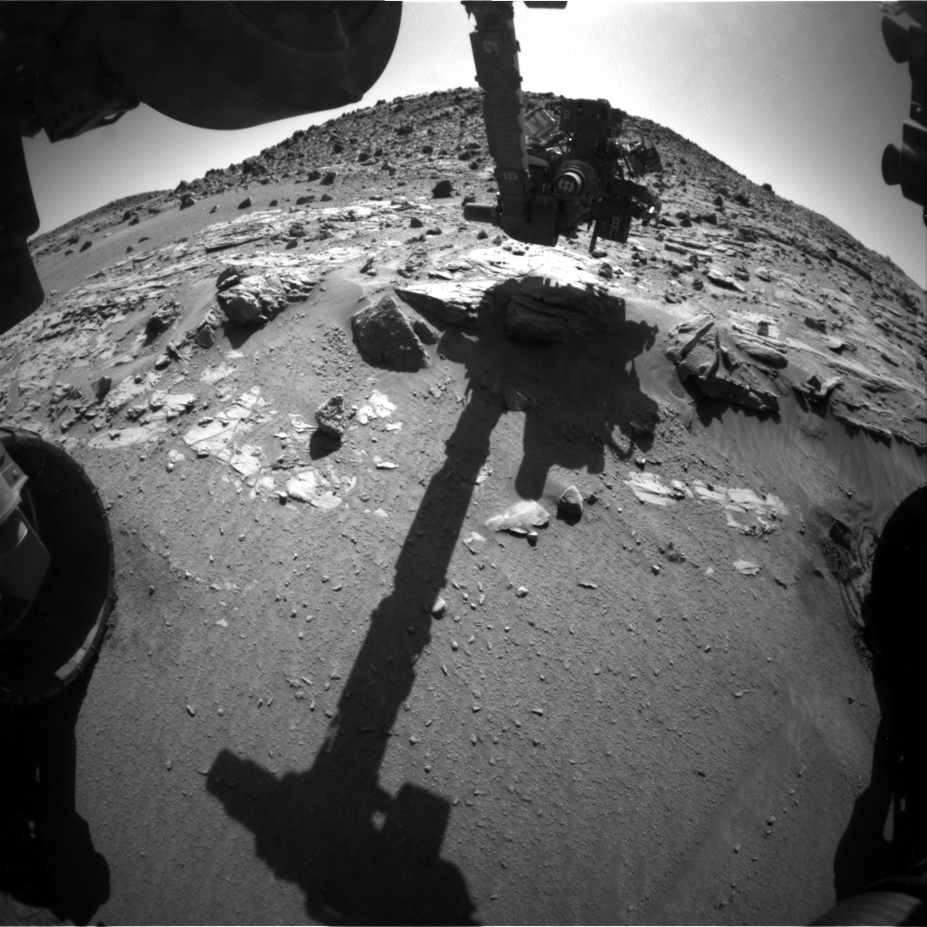 Nasa's Mars rover Curiosity acquired this image using its Front Hazard Avoidance Camera (Front Hazcam) on Sol 613, at drive 1330, site number 31