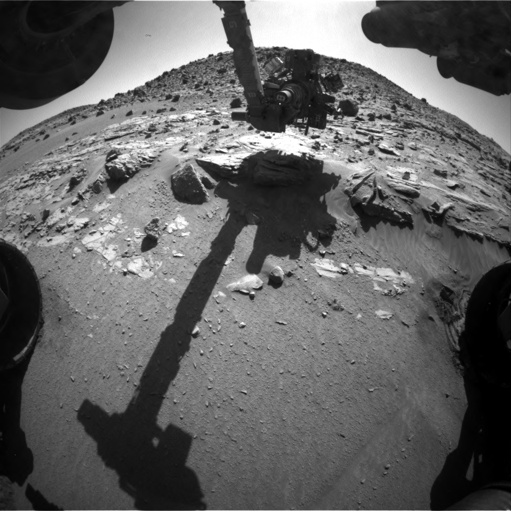 Nasa's Mars rover Curiosity acquired this image using its Front Hazard Avoidance Camera (Front Hazcam) on Sol 613, at drive 1330, site number 31