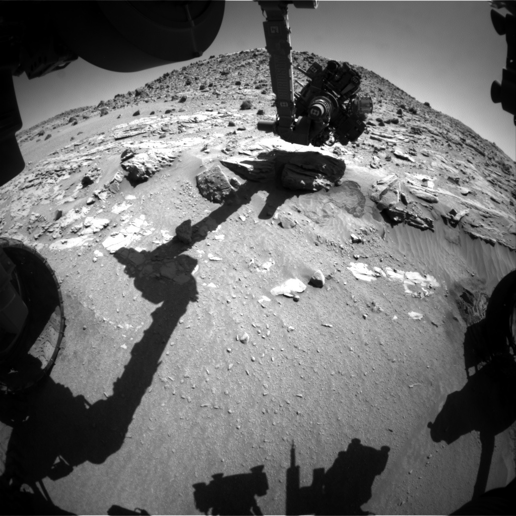 Nasa's Mars rover Curiosity acquired this image using its Front Hazard Avoidance Camera (Front Hazcam) on Sol 617, at drive 1330, site number 31