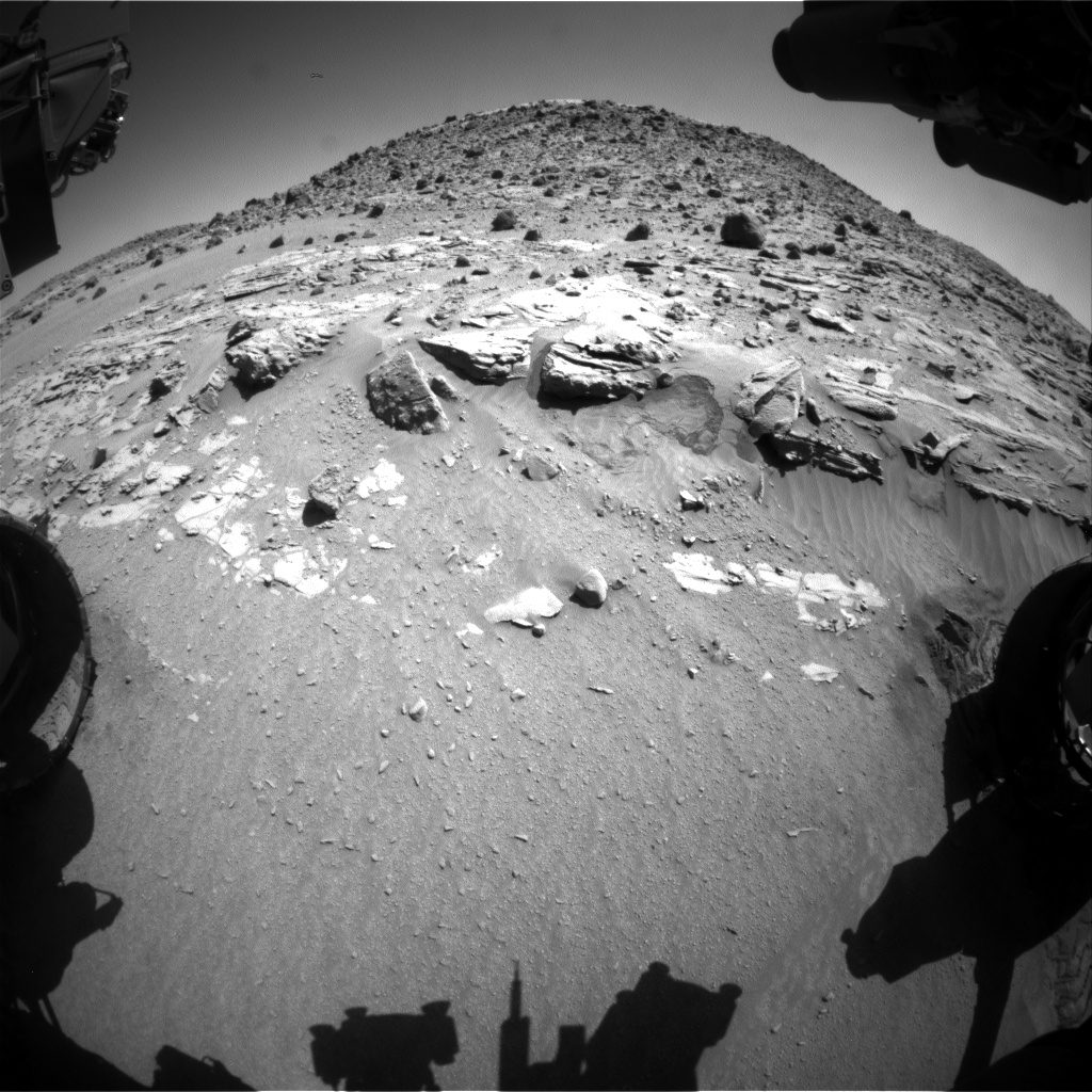 Nasa's Mars rover Curiosity acquired this image using its Front Hazard Avoidance Camera (Front Hazcam) on Sol 618, at drive 1330, site number 31