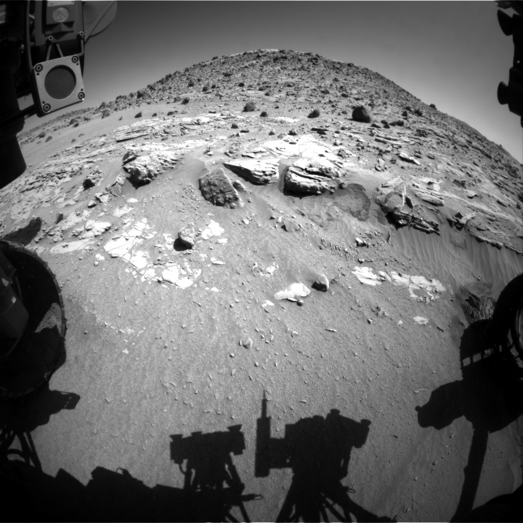 Nasa's Mars rover Curiosity acquired this image using its Front Hazard Avoidance Camera (Front Hazcam) on Sol 620, at drive 1330, site number 31