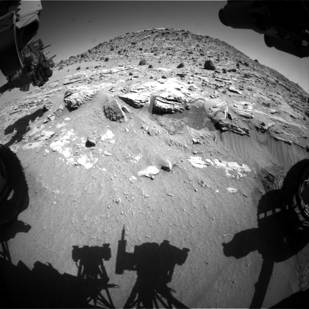 Nasa's Mars rover Curiosity acquired this image using its Front Hazard Avoidance Camera (Front Hazcam) on Sol 622, at drive 1330, site number 31