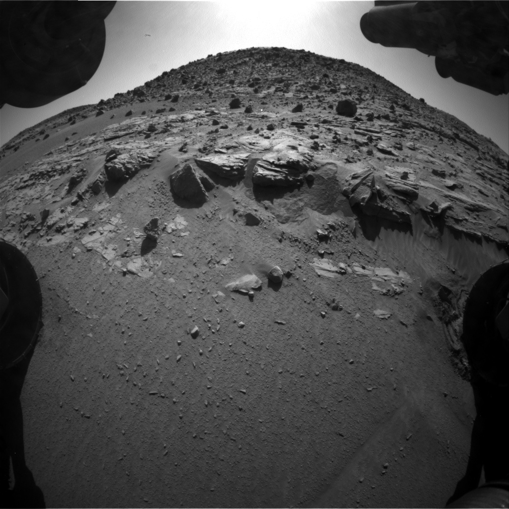 Nasa's Mars rover Curiosity acquired this image using its Front Hazard Avoidance Camera (Front Hazcam) on Sol 624, at drive 1330, site number 31