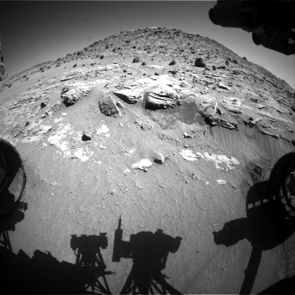 Nasa's Mars rover Curiosity acquired this image using its Front Hazard Avoidance Camera (Front Hazcam) on Sol 626, at drive 1330, site number 31