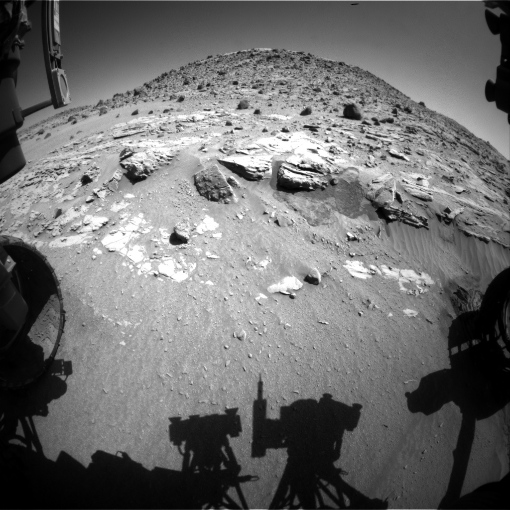 Nasa's Mars rover Curiosity acquired this image using its Front Hazard Avoidance Camera (Front Hazcam) on Sol 627, at drive 1330, site number 31