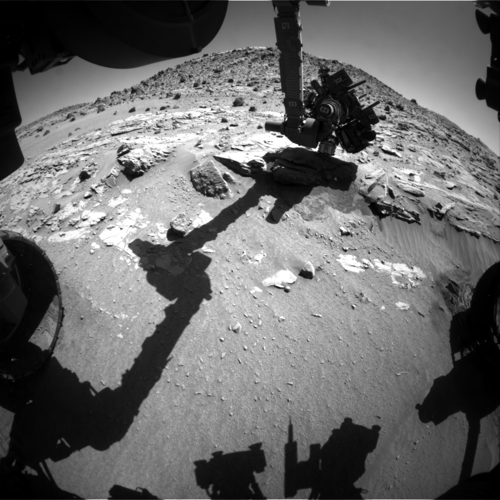 Nasa's Mars rover Curiosity acquired this image using its Front Hazard Avoidance Camera (Front Hazcam) on Sol 628, at drive 1330, site number 31