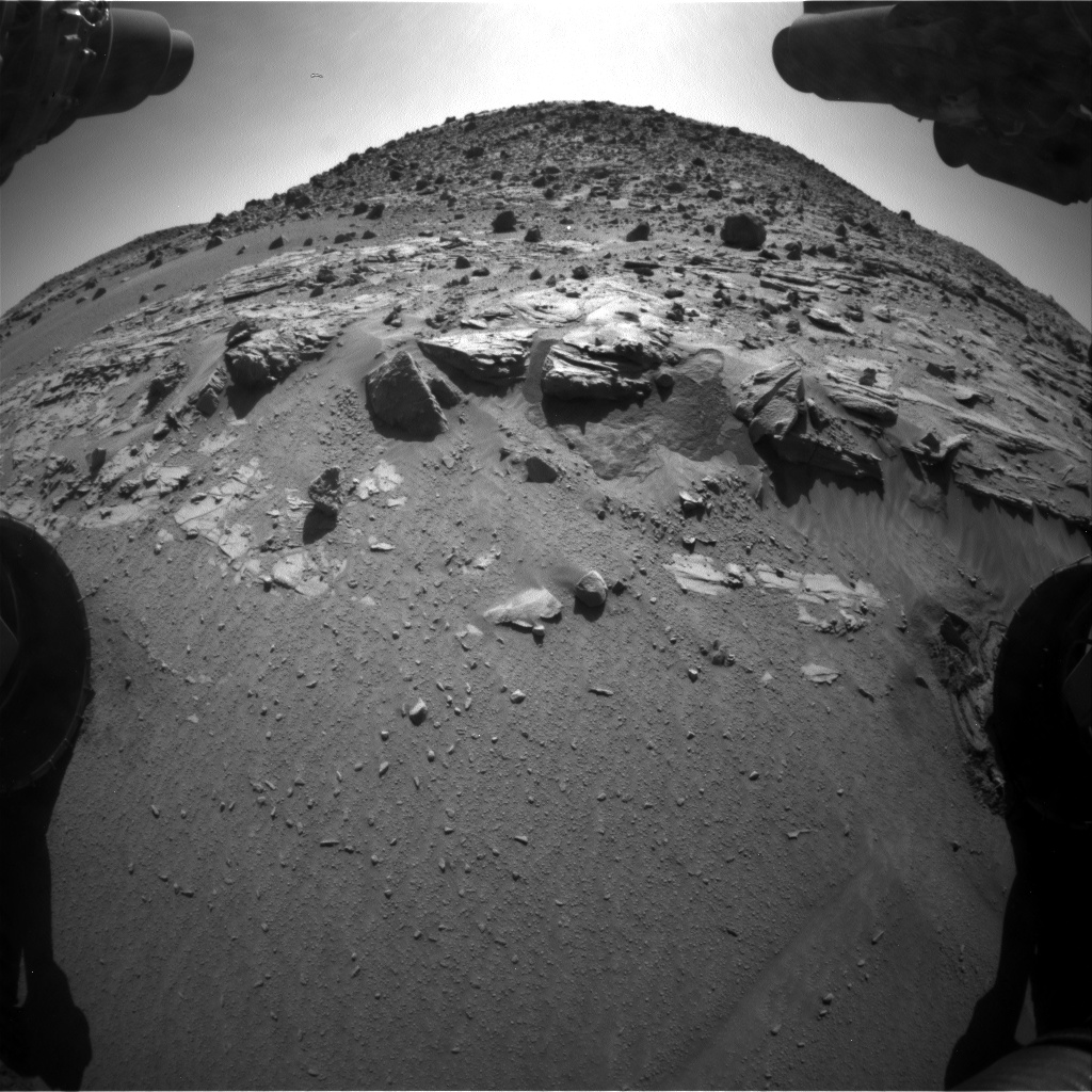 Nasa's Mars rover Curiosity acquired this image using its Front Hazard Avoidance Camera (Front Hazcam) on Sol 629, at drive 1330, site number 31