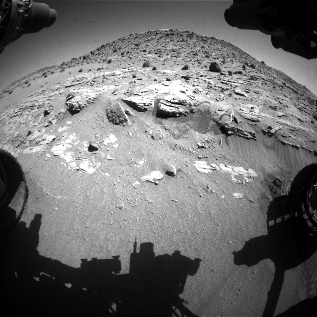 Nasa's Mars rover Curiosity acquired this image using its Front Hazard Avoidance Camera (Front Hazcam) on Sol 630, at drive 1330, site number 31