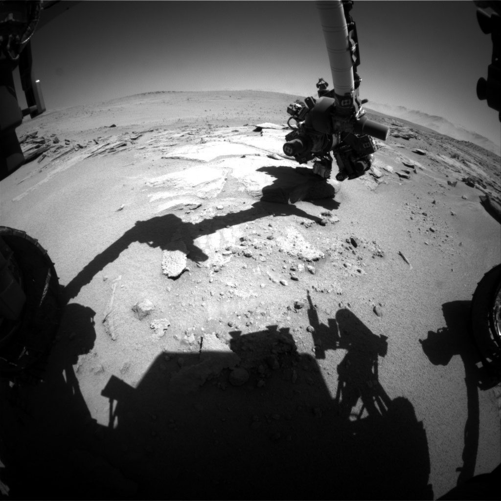 Nasa's Mars rover Curiosity acquired this image using its Front Hazard Avoidance Camera (Front Hazcam) on Sol 634, at drive 0, site number 32