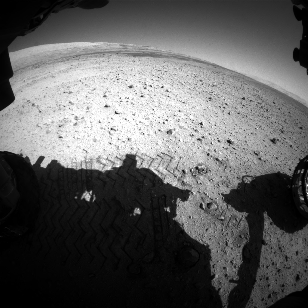 Nasa's Mars rover Curiosity acquired this image using its Front Hazard Avoidance Camera (Front Hazcam) on Sol 635, at drive 794, site number 32