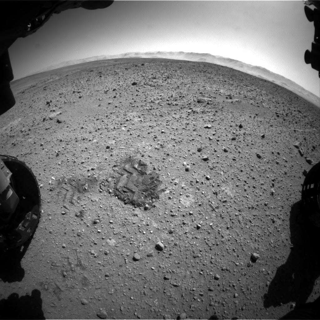 Nasa's Mars rover Curiosity acquired this image using its Front Hazard Avoidance Camera (Front Hazcam) on Sol 636, at drive 1020, site number 32