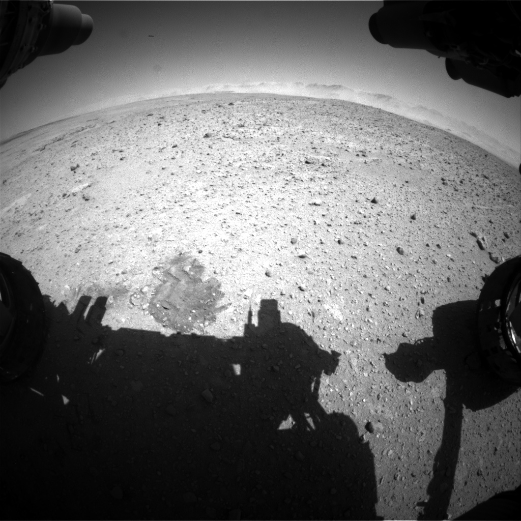 Nasa's Mars rover Curiosity acquired this image using its Front Hazard Avoidance Camera (Front Hazcam) on Sol 637, at drive 1020, site number 32