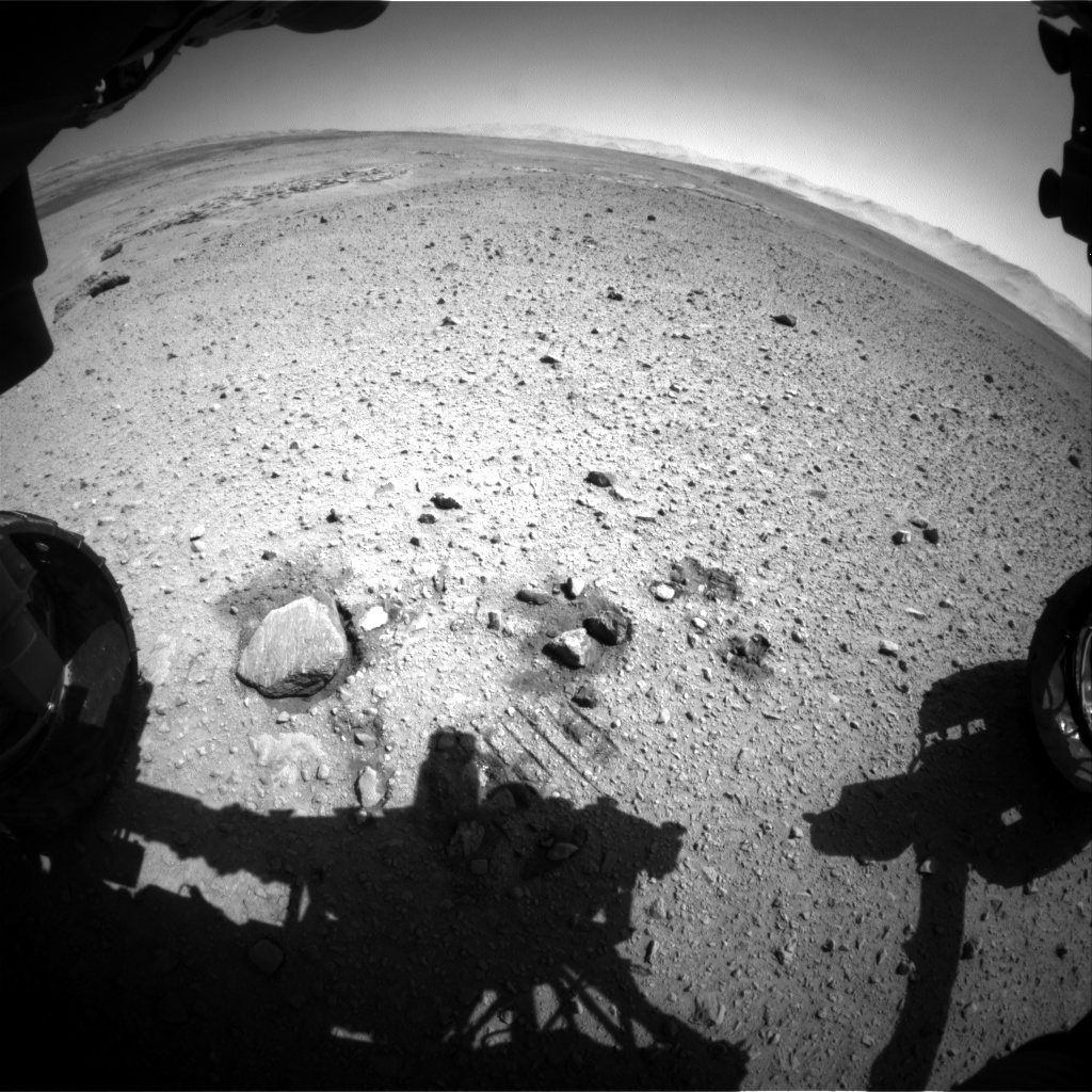 Nasa's Mars rover Curiosity acquired this image using its Front Hazard Avoidance Camera (Front Hazcam) on Sol 638, at drive 0, site number 33