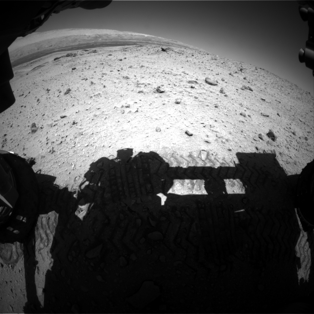 Nasa's Mars rover Curiosity acquired this image using its Front Hazard Avoidance Camera (Front Hazcam) on Sol 645, at drive 1036, site number 33
