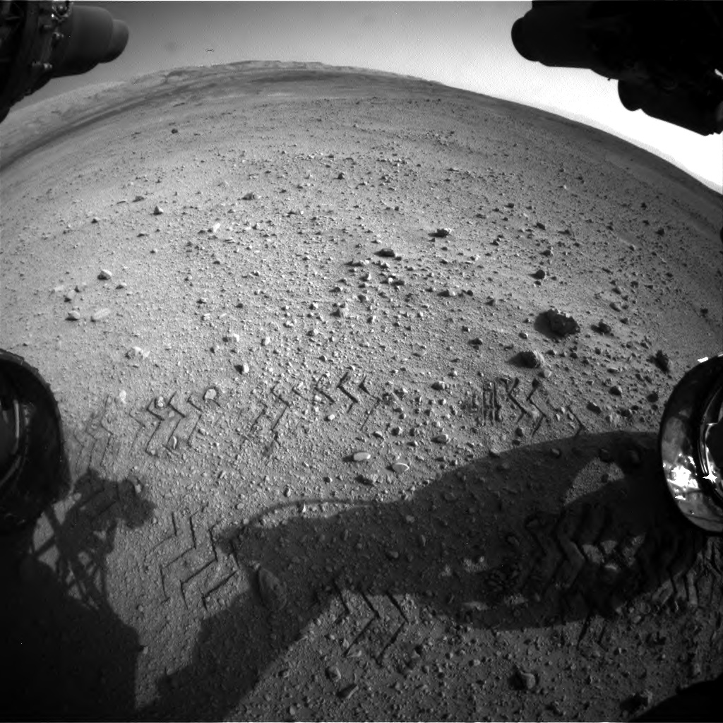 Nasa's Mars rover Curiosity acquired this image using its Front Hazard Avoidance Camera (Front Hazcam) on Sol 670, at drive 1070, site number 37