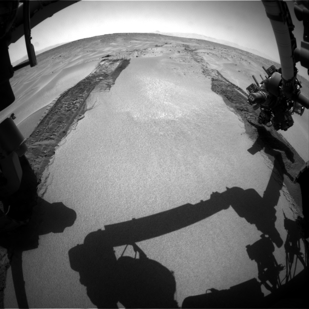 Nasa's Mars rover Curiosity acquired this image using its Front Hazard Avoidance Camera (Front Hazcam) on Sol 673, at drive 0, site number 38