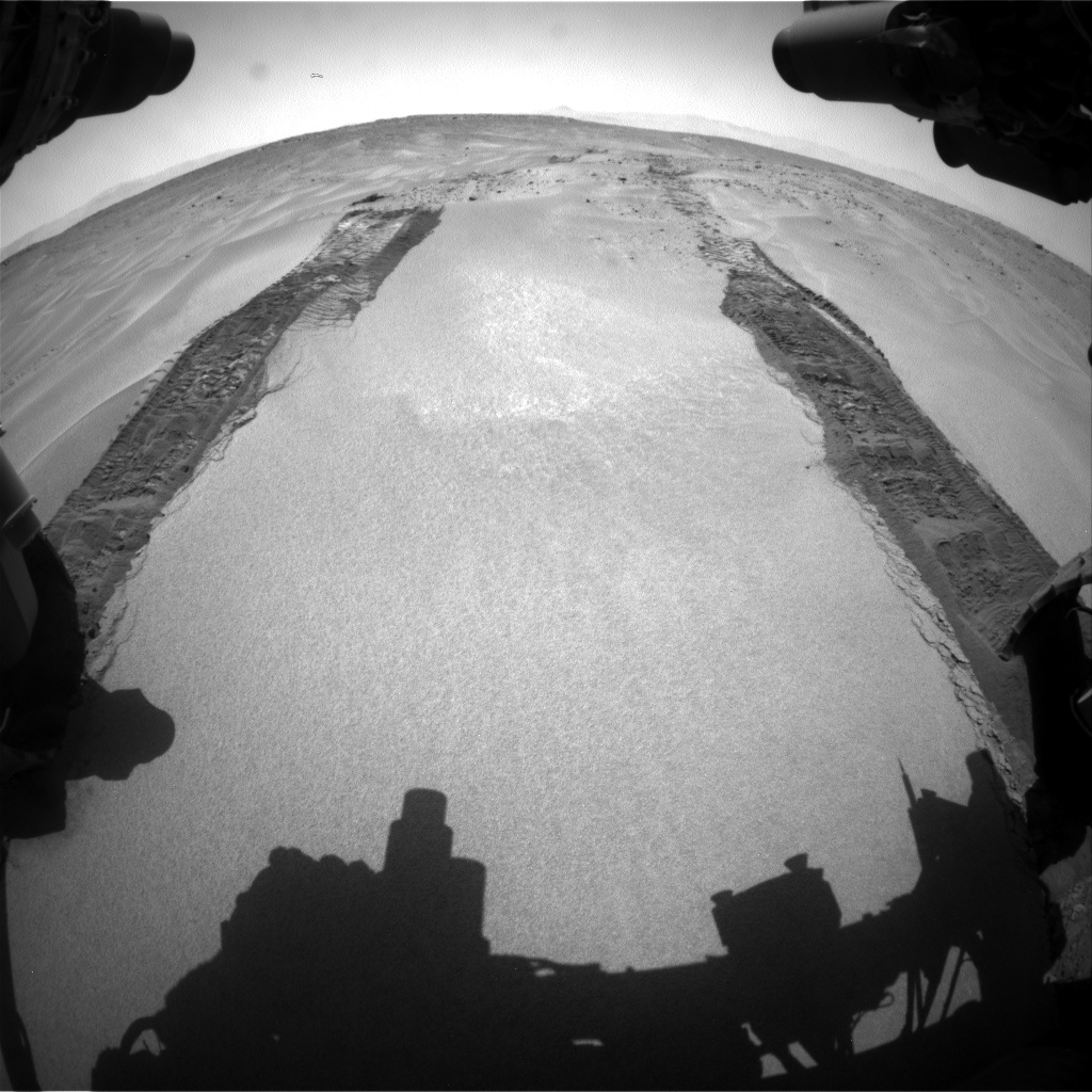 Nasa's Mars rover Curiosity acquired this image using its Front Hazard Avoidance Camera (Front Hazcam) on Sol 673, at drive 0, site number 38