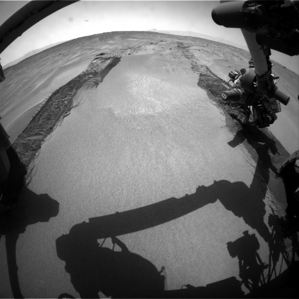 Nasa's Mars rover Curiosity acquired this image using its Front Hazard Avoidance Camera (Front Hazcam) on Sol 674, at drive 0, site number 38