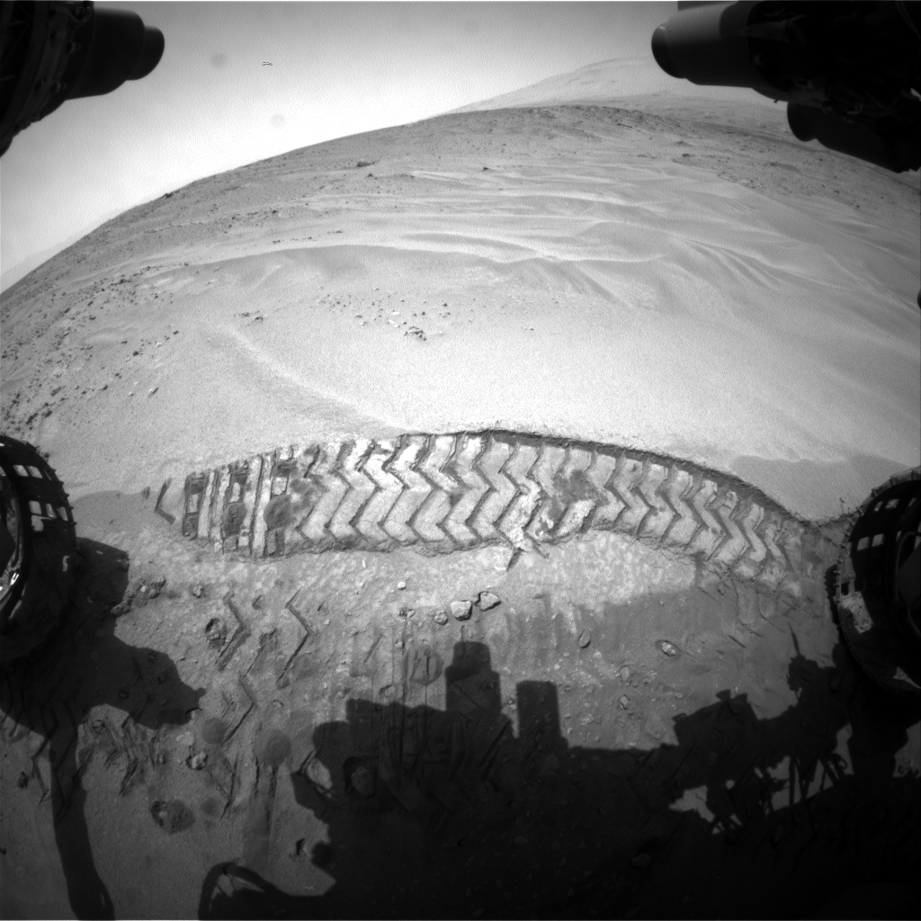 Nasa's Mars rover Curiosity acquired this image using its Front Hazard Avoidance Camera (Front Hazcam) on Sol 676, at drive 58, site number 38