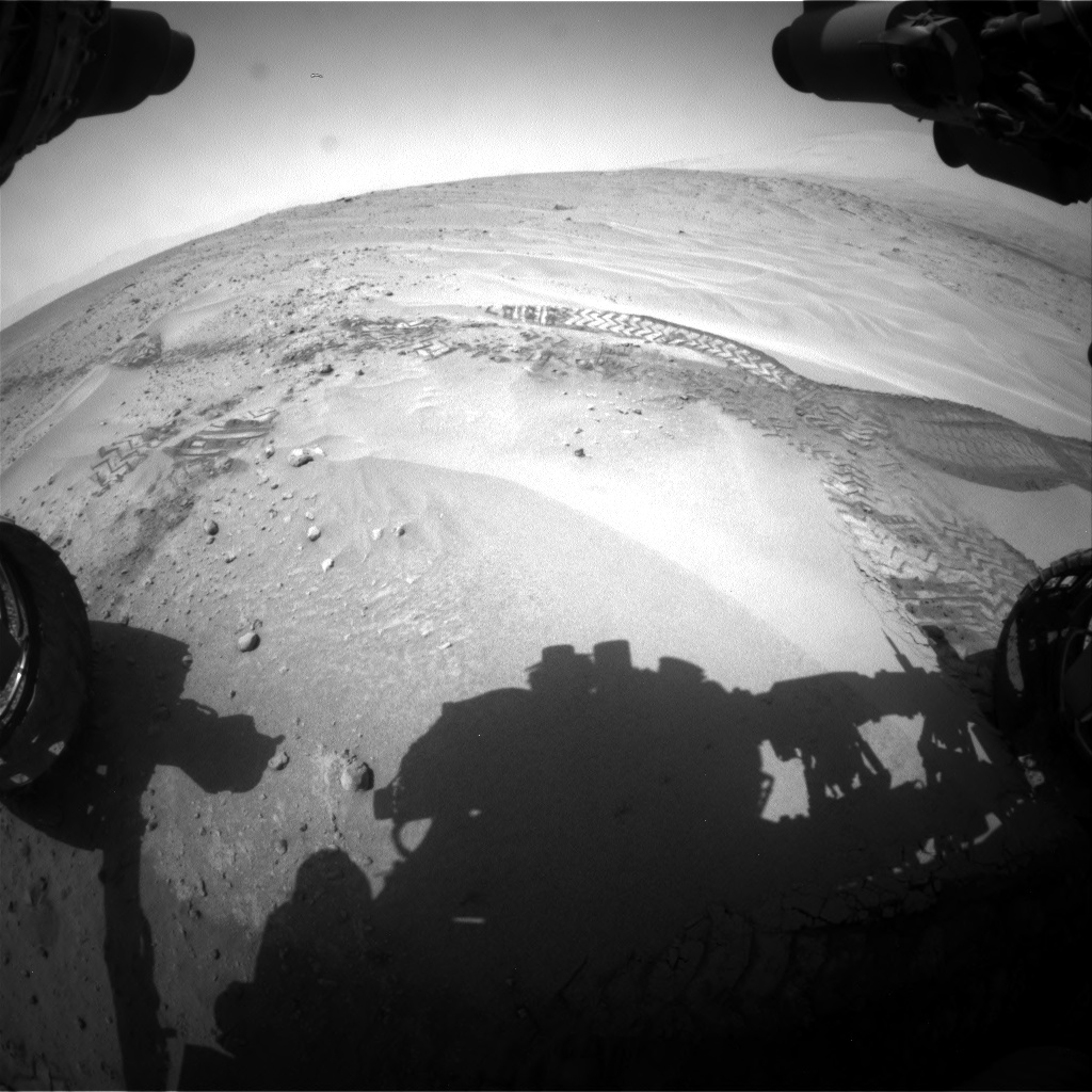 Nasa's Mars rover Curiosity acquired this image using its Front Hazard Avoidance Camera (Front Hazcam) on Sol 676, at drive 76, site number 38