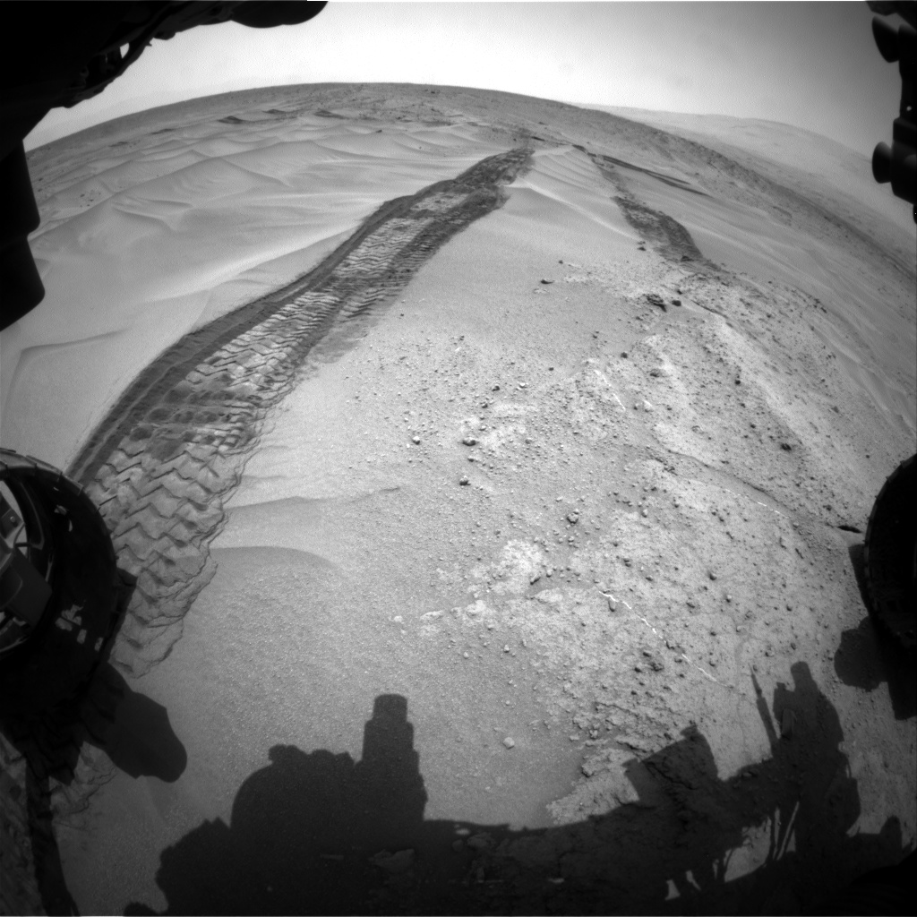 Nasa's Mars rover Curiosity acquired this image using its Front Hazard Avoidance Camera (Front Hazcam) on Sol 677, at drive 202, site number 38