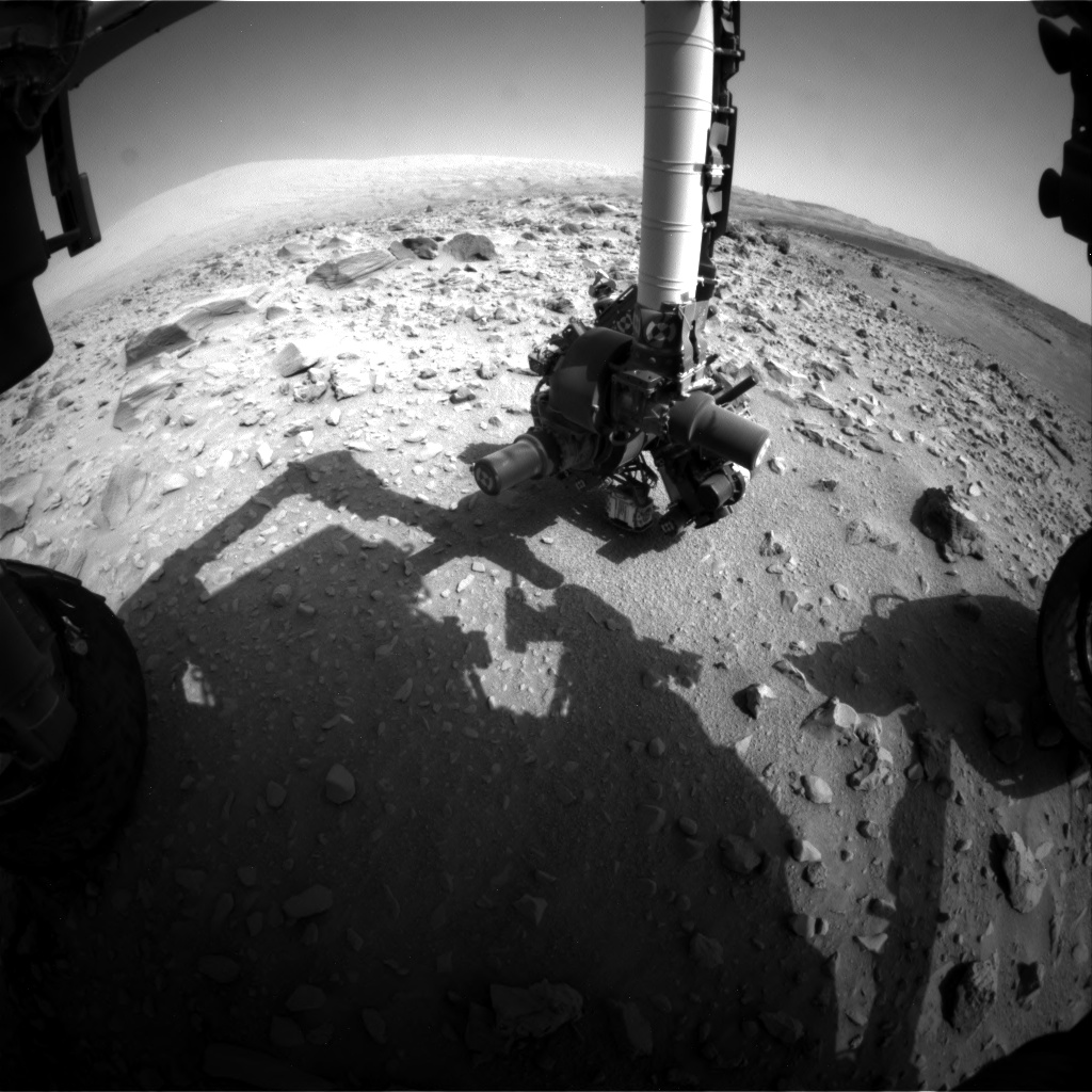 Nasa's Mars rover Curiosity acquired this image using its Front Hazard Avoidance Camera (Front Hazcam) on Sol 704, at drive 1888, site number 39