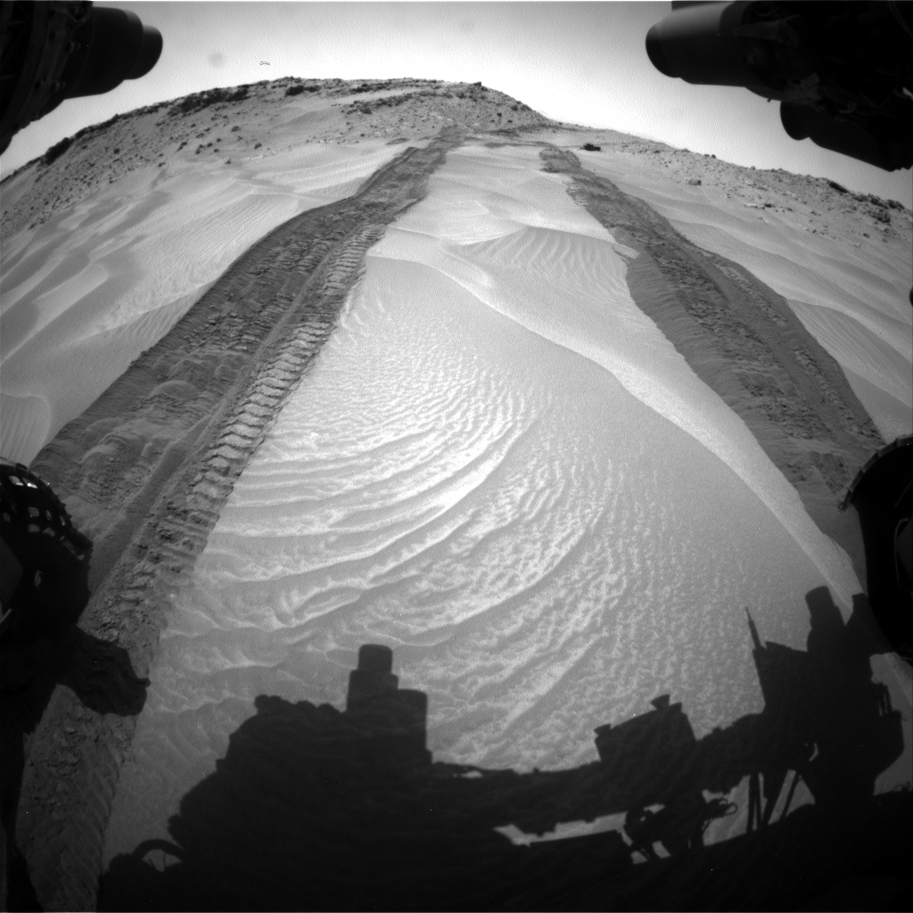 Nasa's Mars rover Curiosity acquired this image using its Front Hazard Avoidance Camera (Front Hazcam) on Sol 709, at drive 366, site number 40