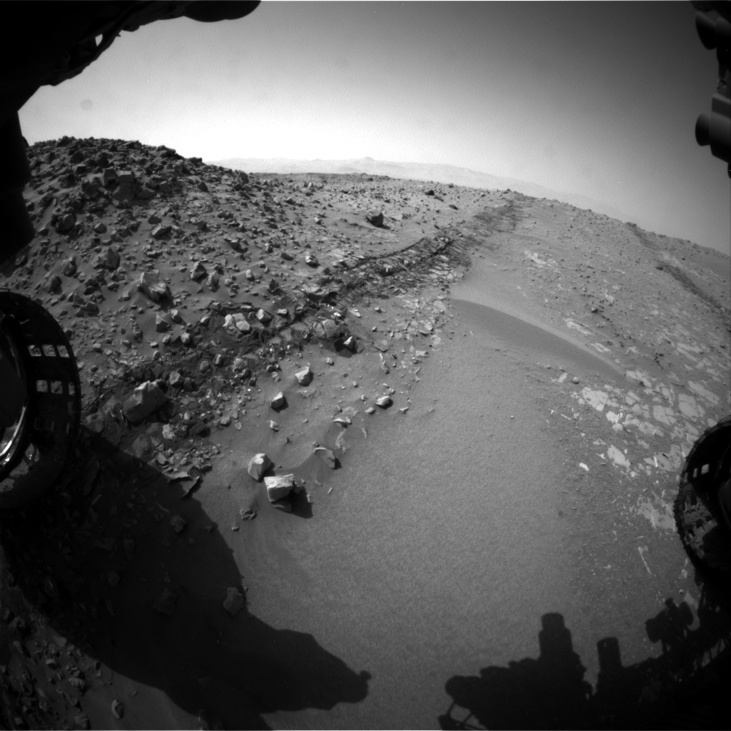 Nasa's Mars rover Curiosity acquired this image using its Front Hazard Avoidance Camera (Front Hazcam) on Sol 713, at drive 660, site number 40